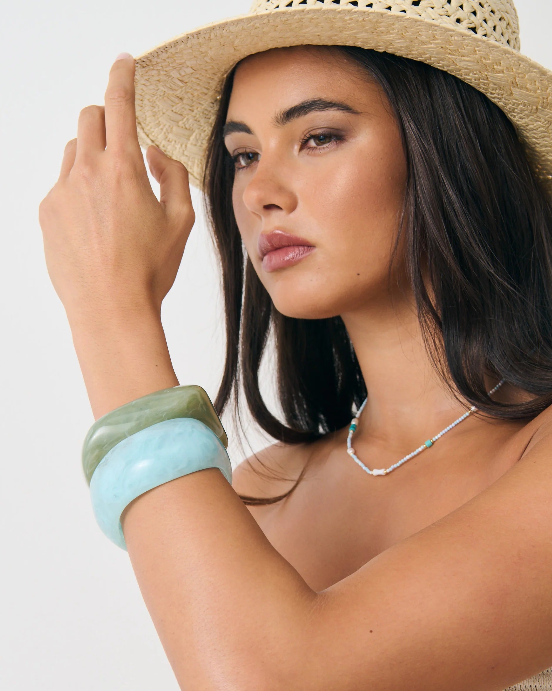 Susha Resin Bangle – Sky Blue