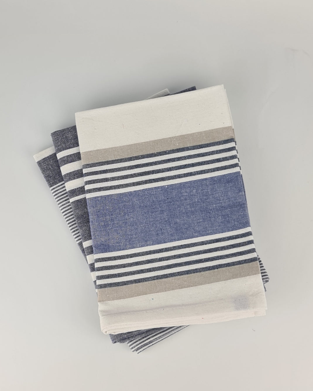 Tea Towel Set of Three – Blue / White