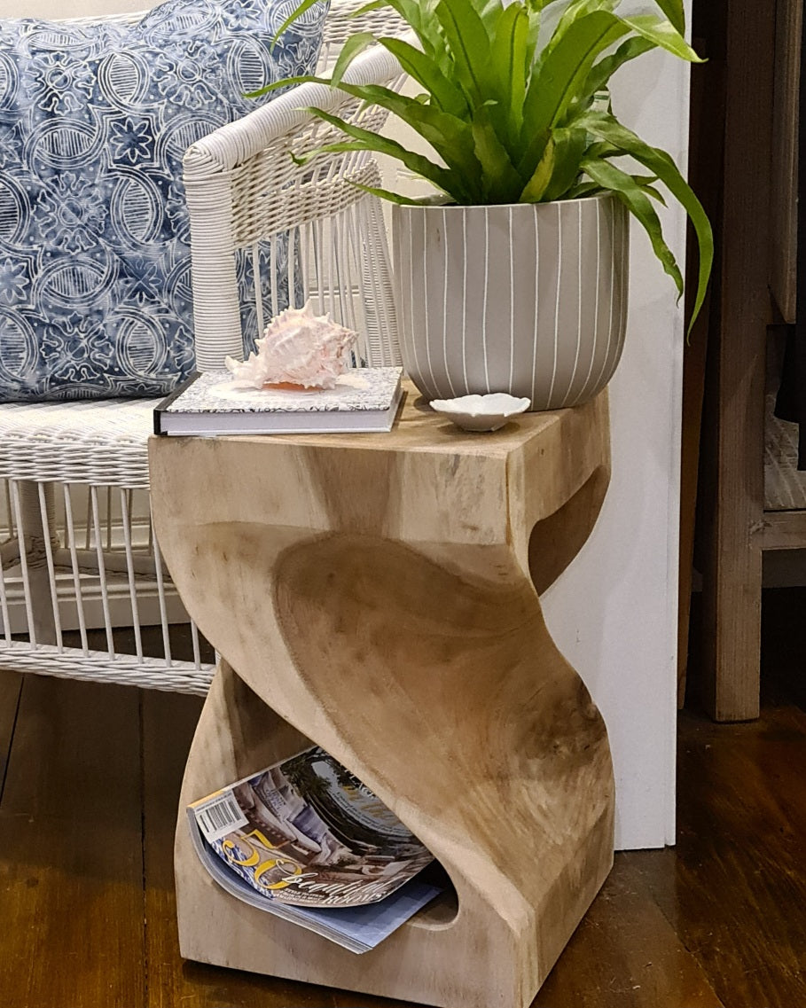 Twist Munggur Wood Side Table