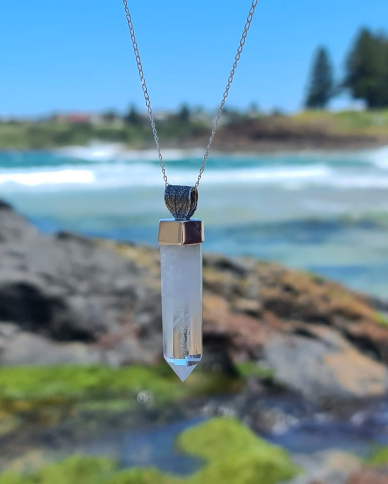 Whispering Sage Quartz Pendant