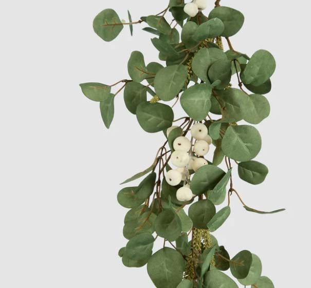 Eucalyptus & White Berry Christmas Wreath