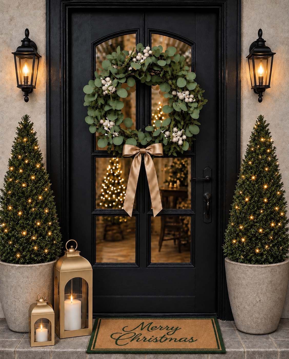 Merry Christmas Coir Doormat 60 × 90cm