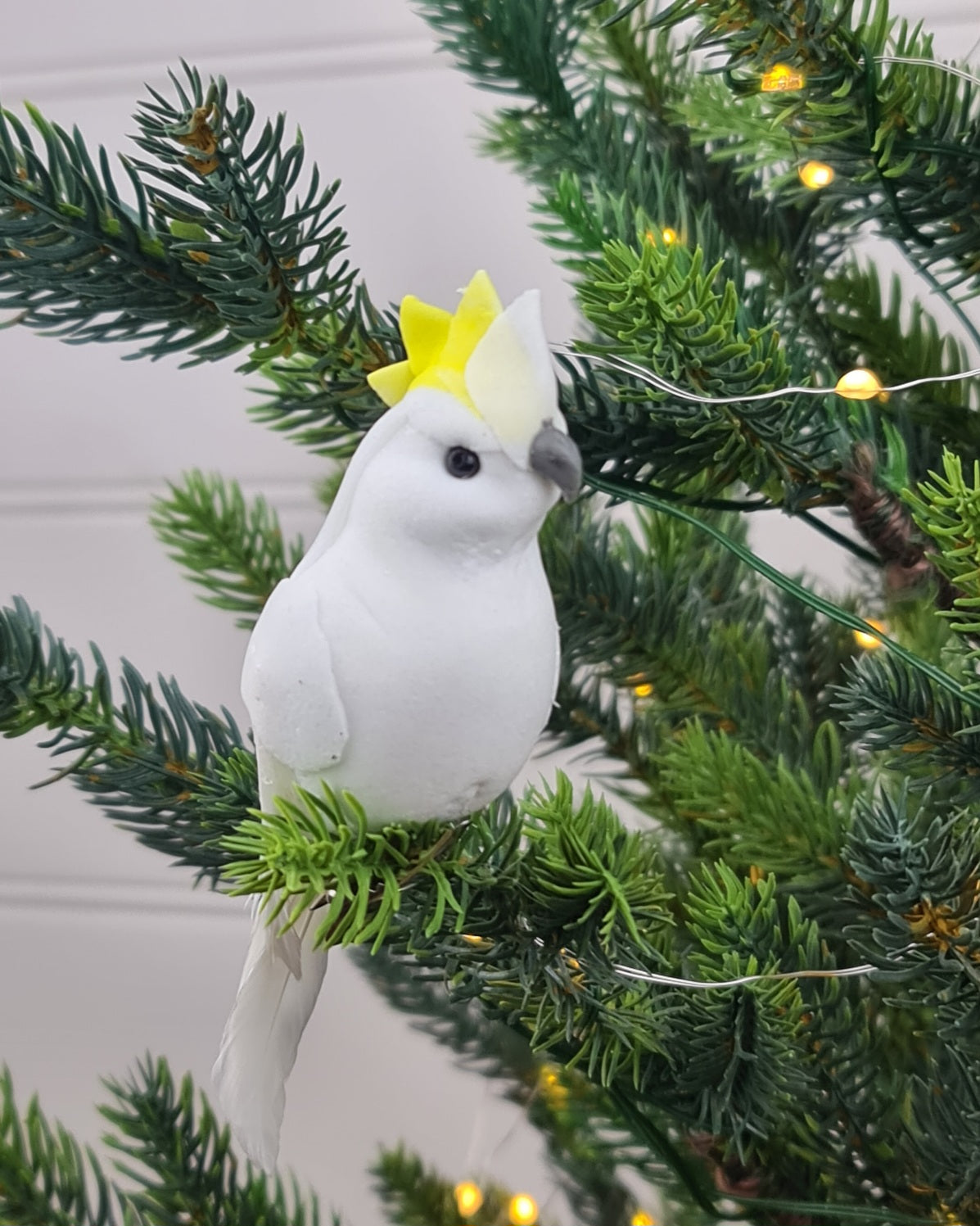 Yellow Cockatoo Clip Bird Ornament